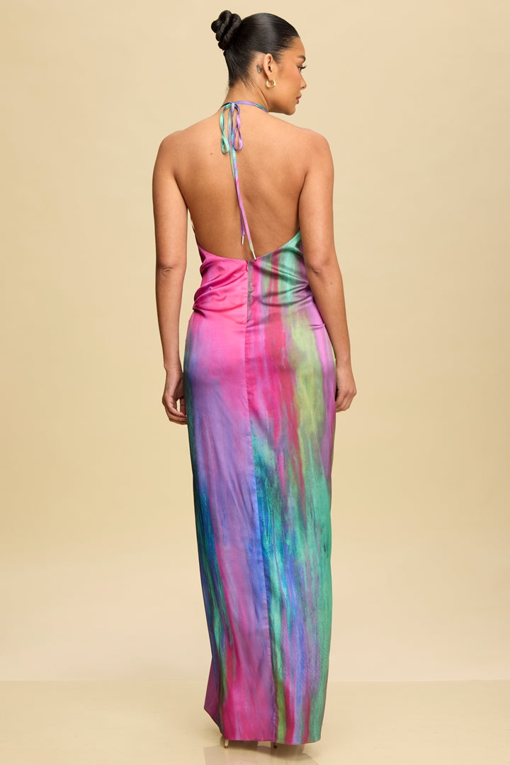 All The Vibes Satin Maxi Dress