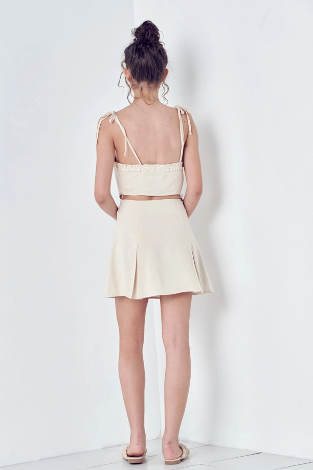 Amanda Pleated Skirt Set