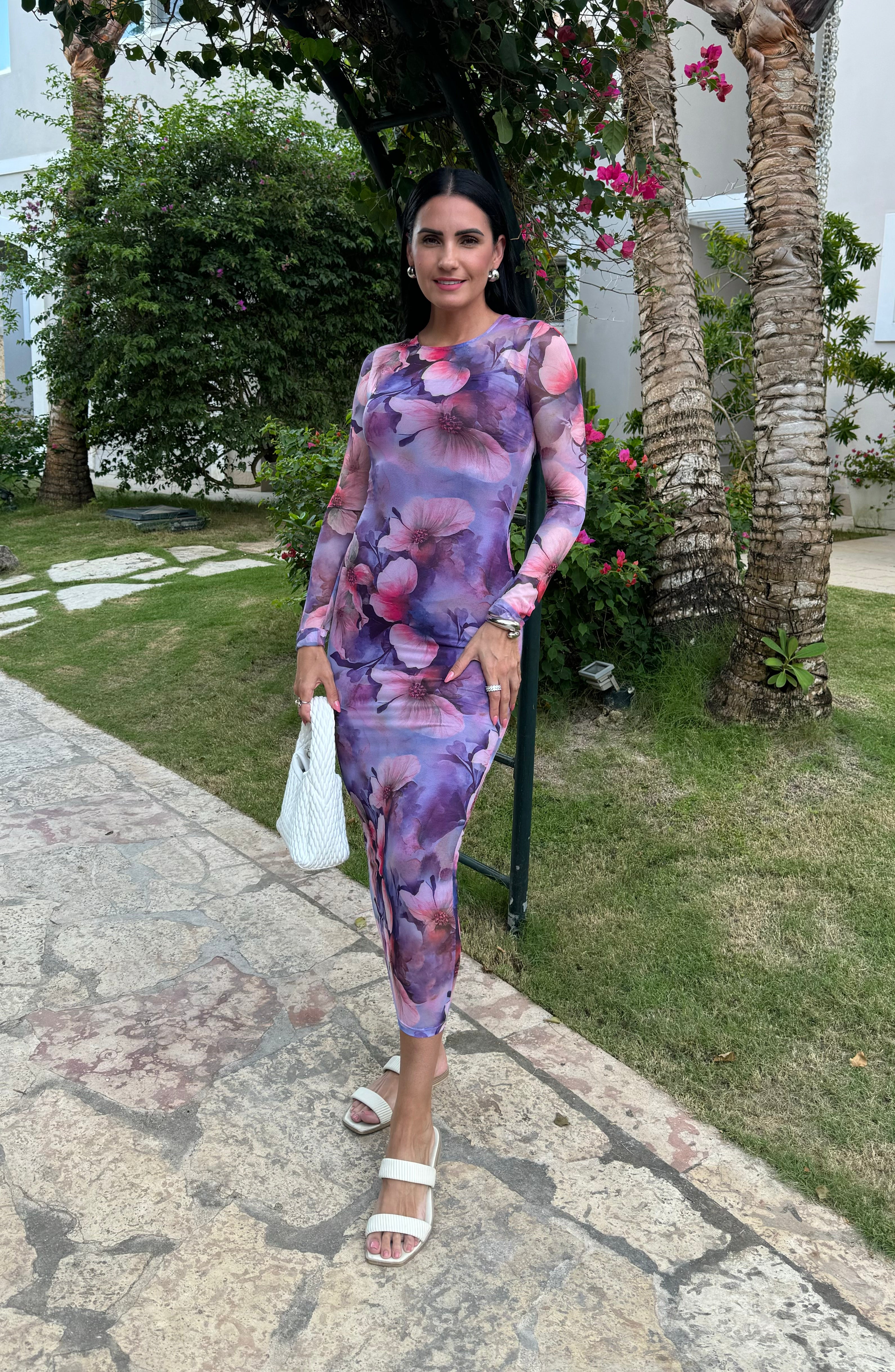Baecation Slip Floral Mesh Maxi Dress Baecation Slip Floral Mesh Maxi Dress