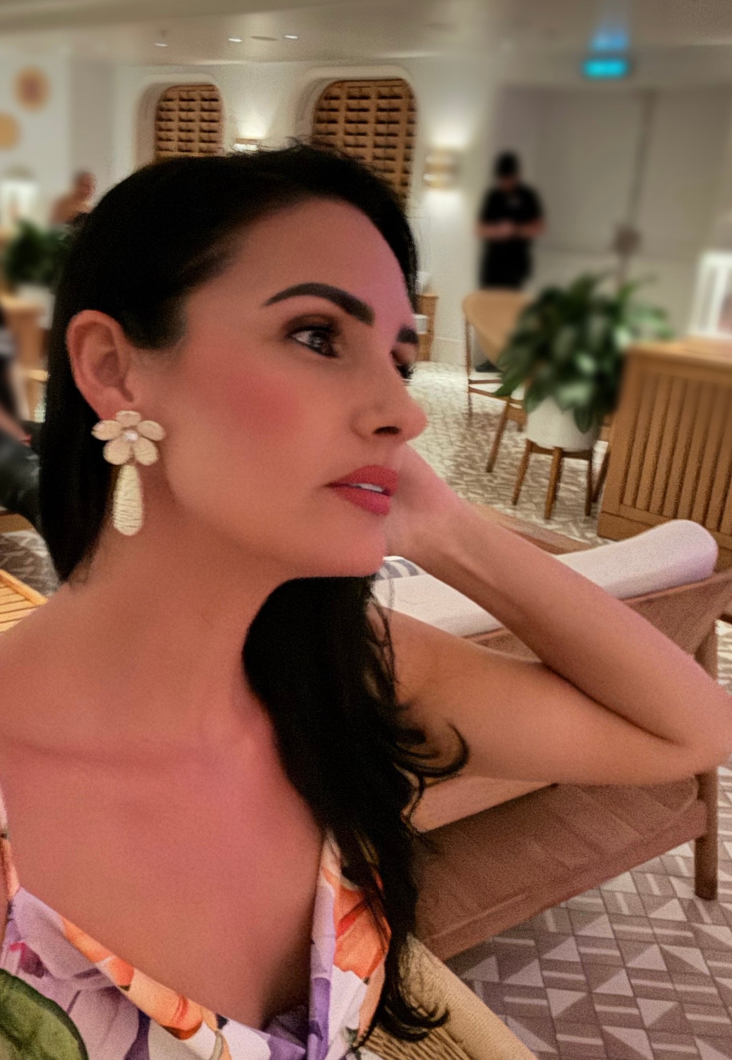 Pearl Stud Flower Earring