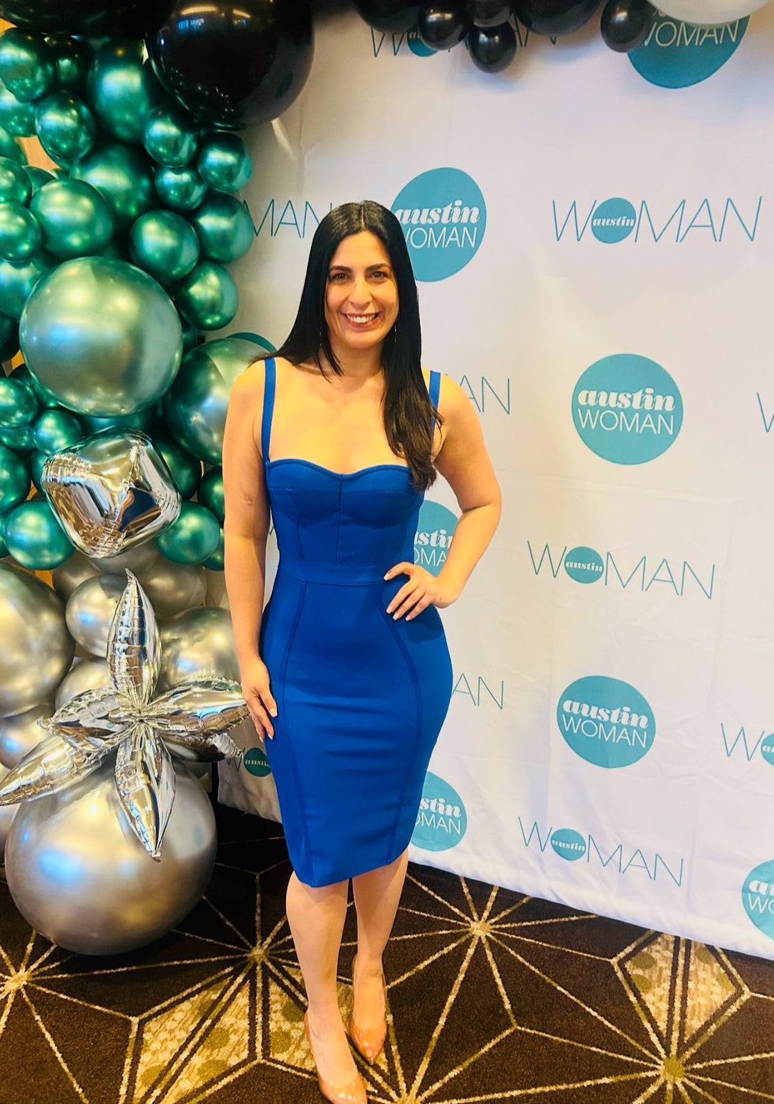 Angie Blue Midi Bandage Dress