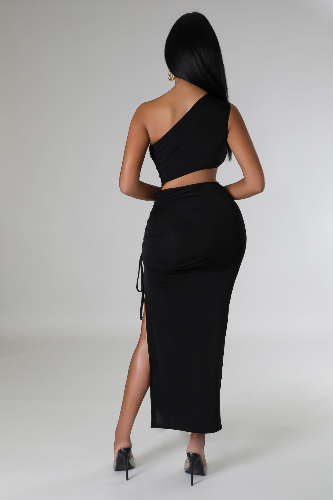 Date Night Black Midi Dress