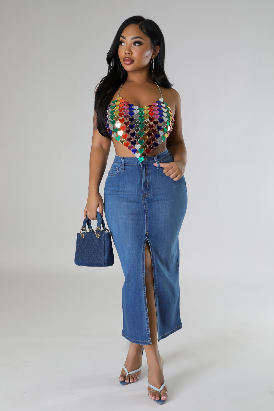 Denim Girl Pencil Skirt