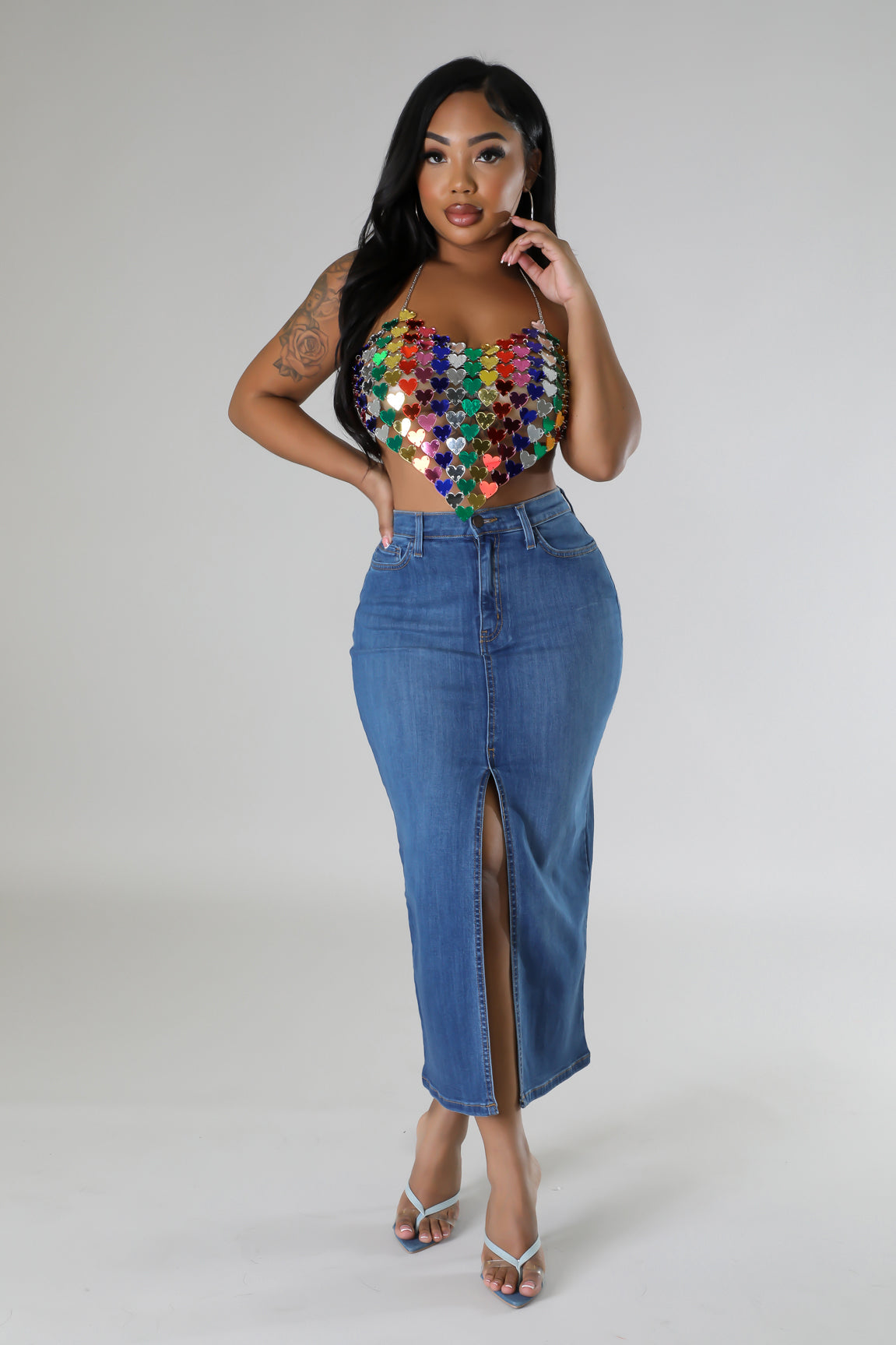 Denim Girl Pencil Skirt