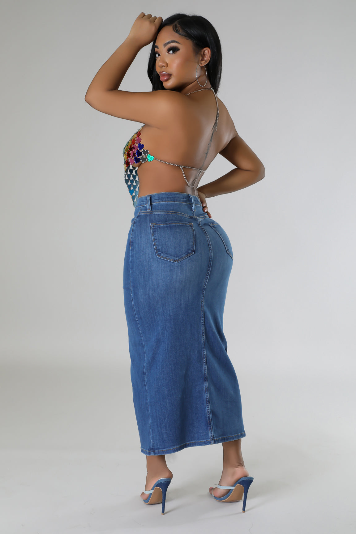 Denim Girl Pencil Skirt