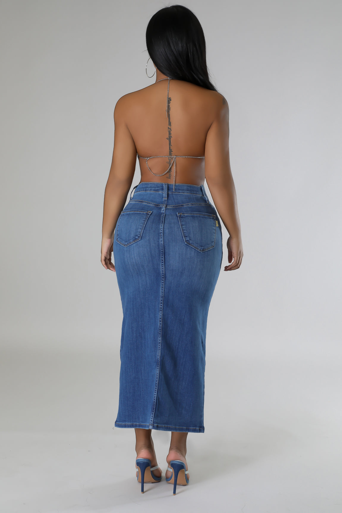 Denim Girl Pencil Skirt