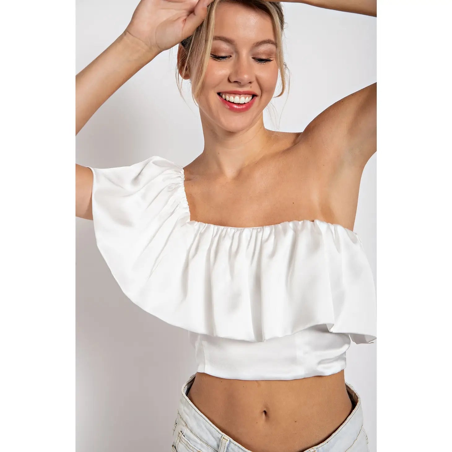 Off one shoulder tops online