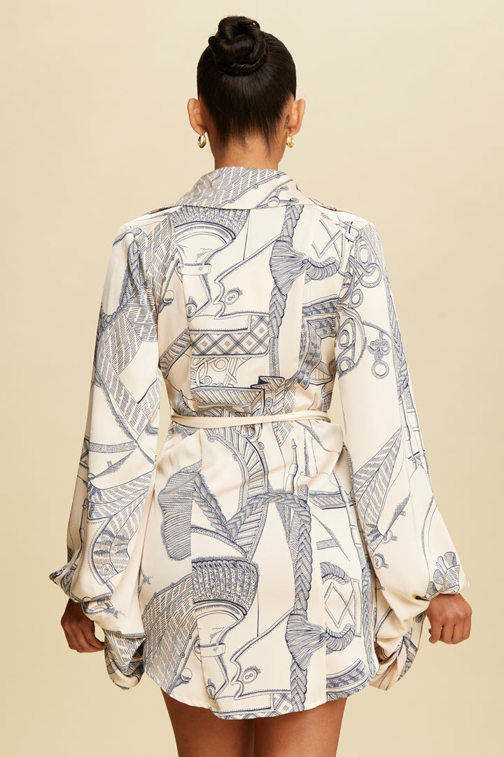 The Cruise Puff Sleeve Shirt Dress With Belt
