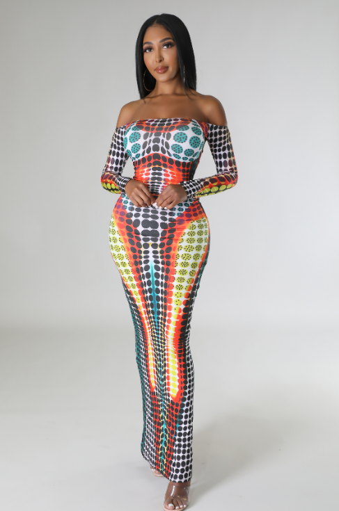 Silhouette Bodycon Maxi Dress