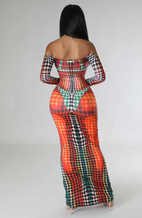 Silhouette Bodycon Maxi Dress