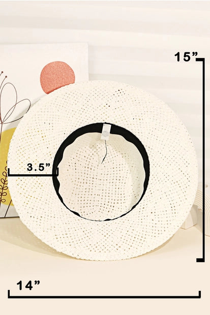 Straw Braided Sun Hat Fedora