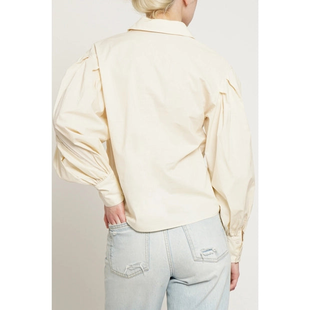 Balloon Sleeve Shirt Cream