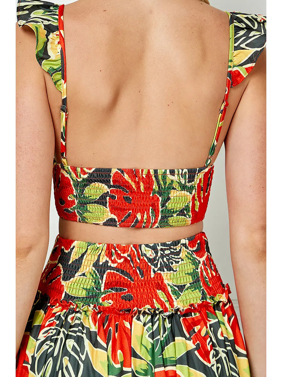 Always Trending Tropical Skirt Set
