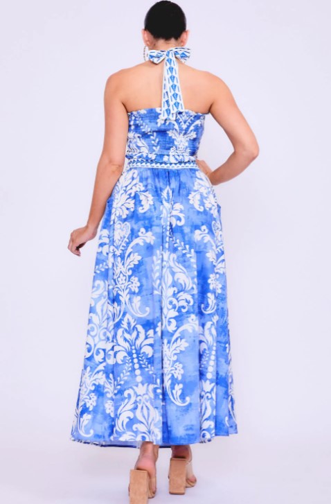 Tropical Blues Skirt Set