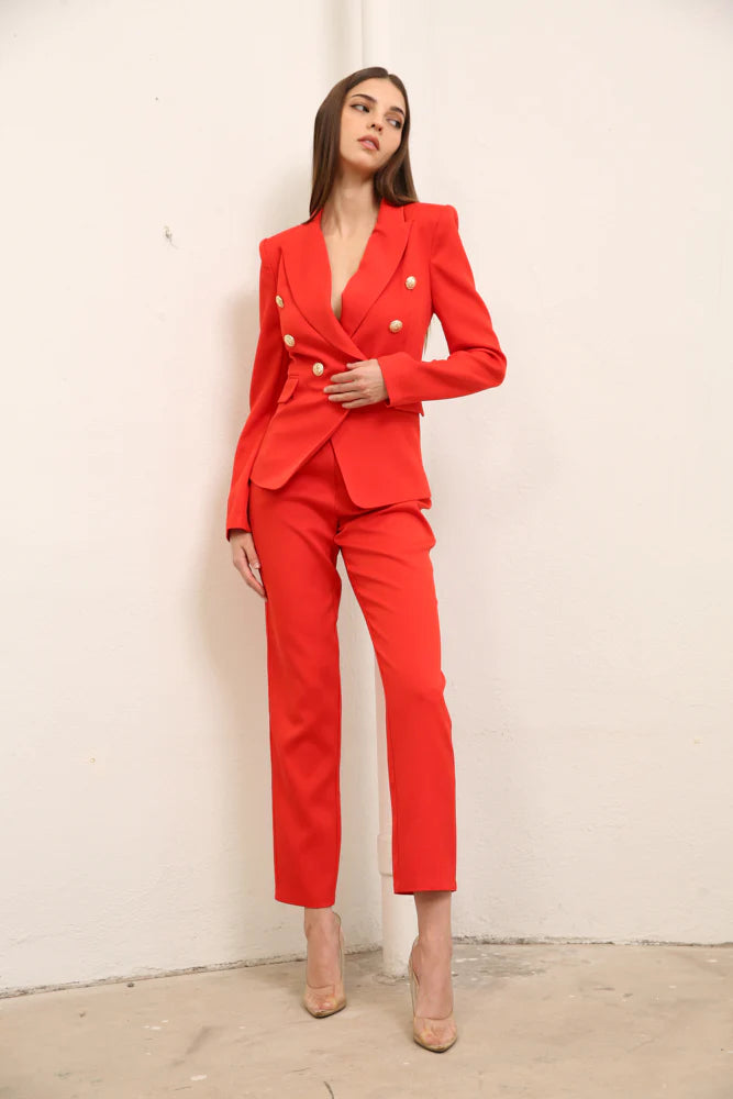Making Moves Power Suit Red