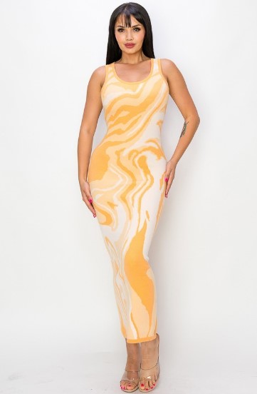 Sunny Days Maxi Jersey Dress Yellow