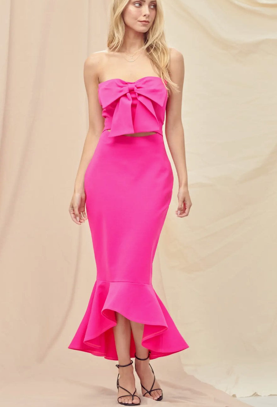 Bow Dress In Pink