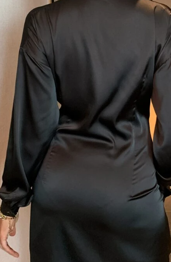 Waist Tie Satin Mini Dress