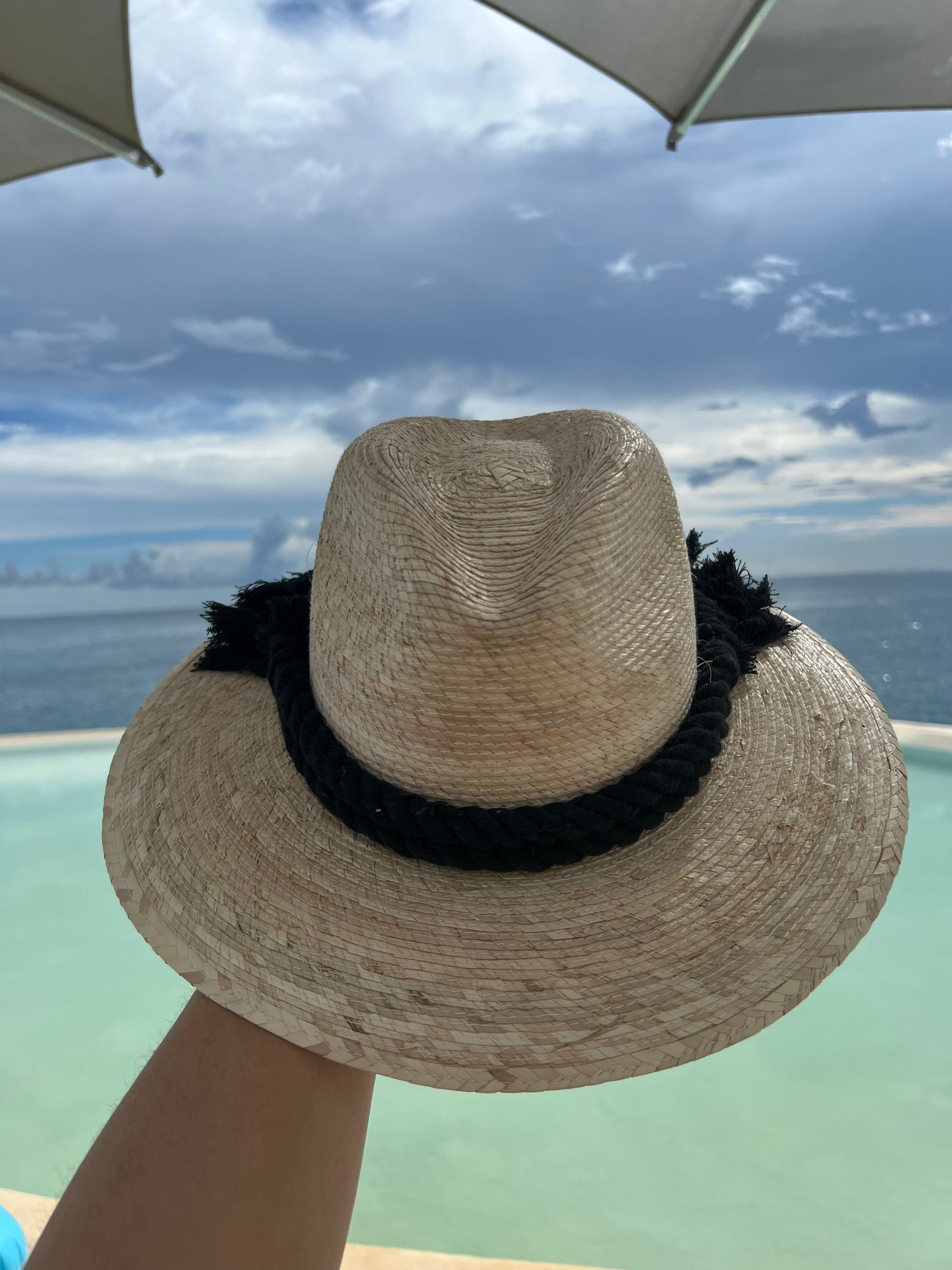Tropical Fedora Black Roping Detail