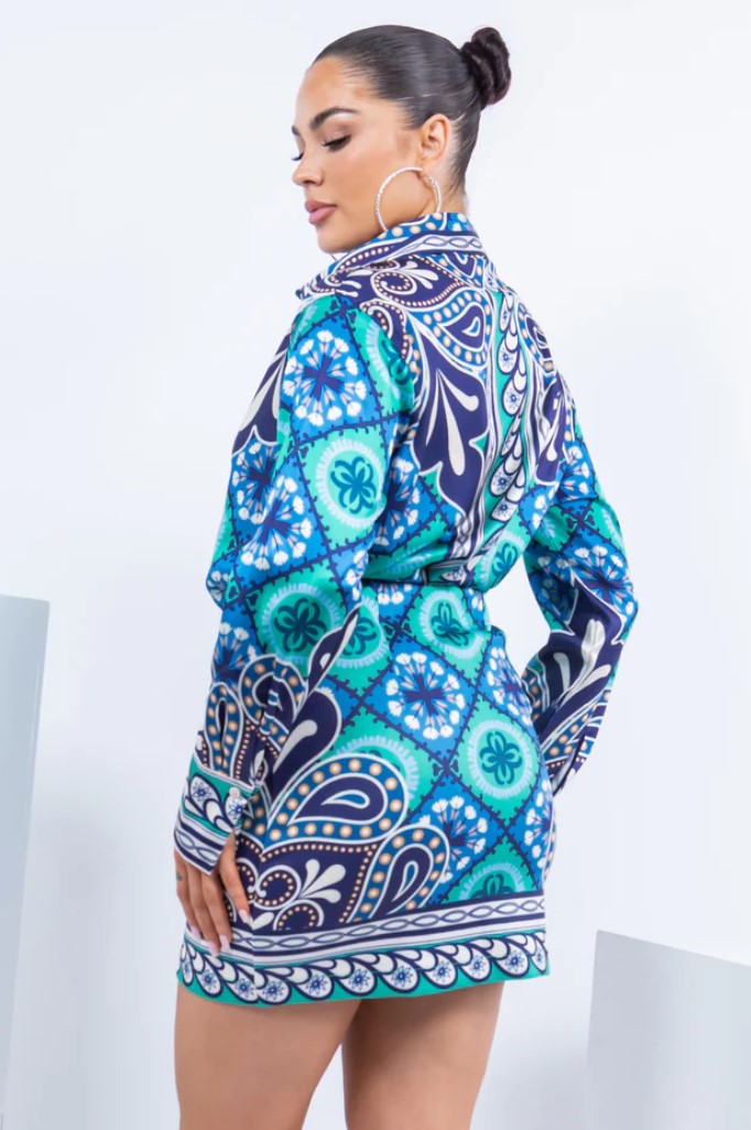 Tropical Print Skirt Set