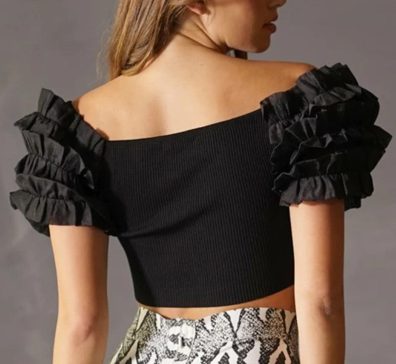 Off Shoulder Ruffle Top