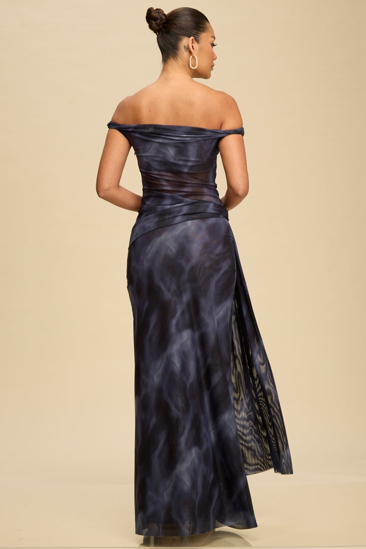 Body Silk Navy Mesh Dress