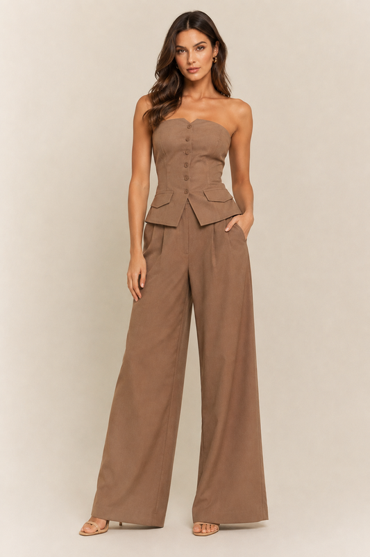 Linen Chic Vest & Pants Set