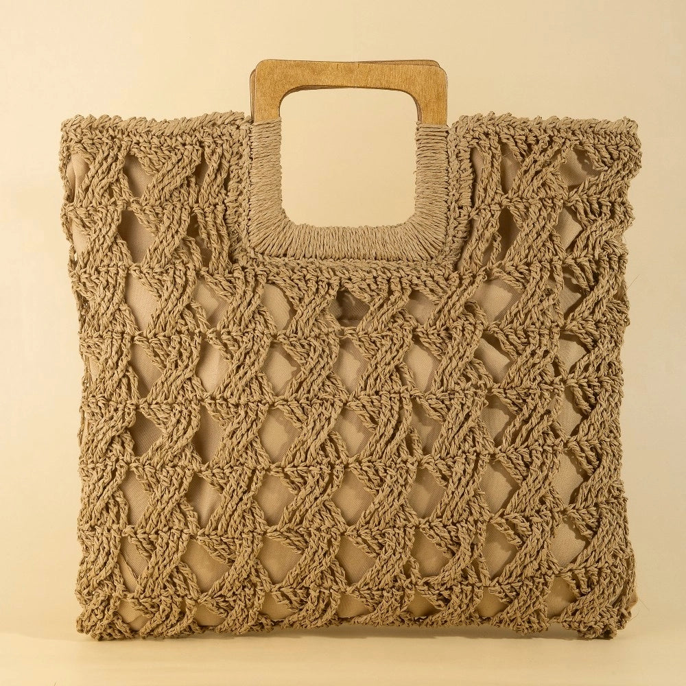 The Raffia Square Tote