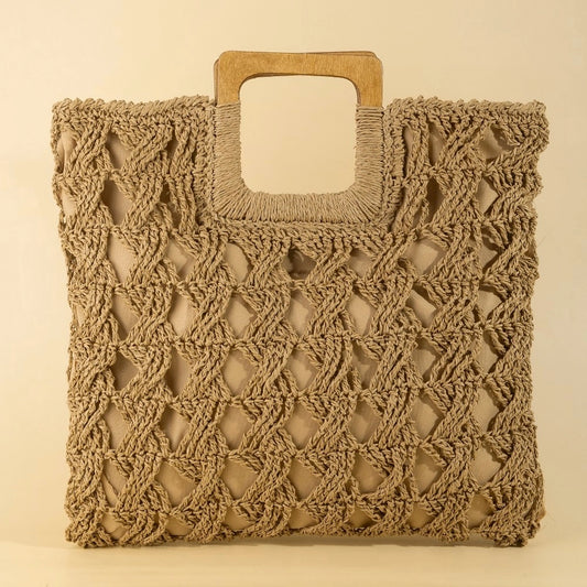 The Raffia Square Tote