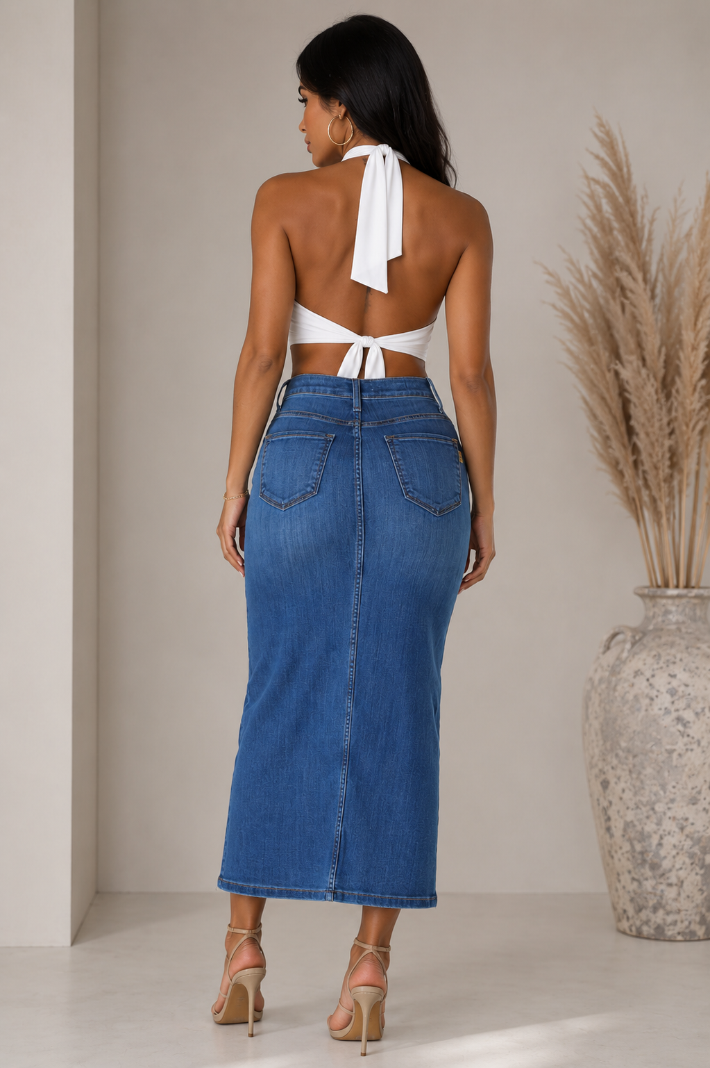 Denim Girl Pencil Skirt