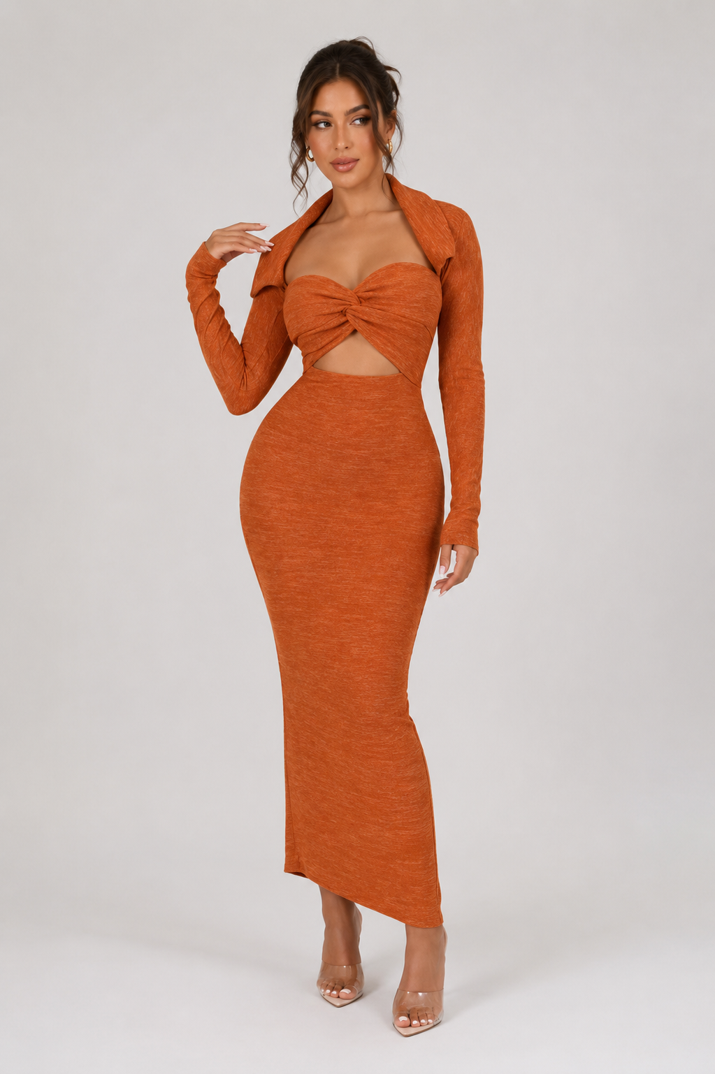 High Waist Fitted Bodycon Dress