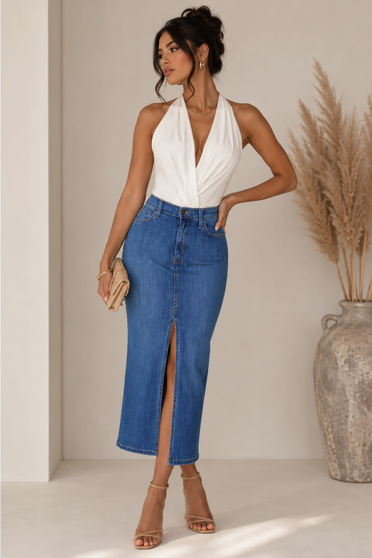 Denim Girl Pencil Skirt