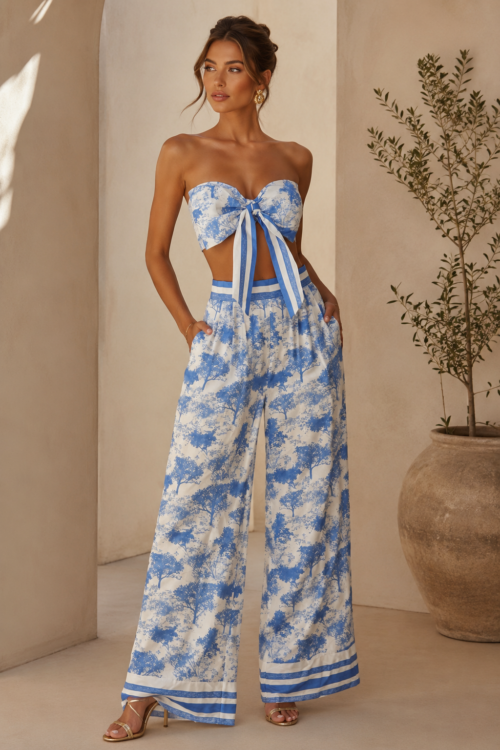 The Milos Pants Set Blue