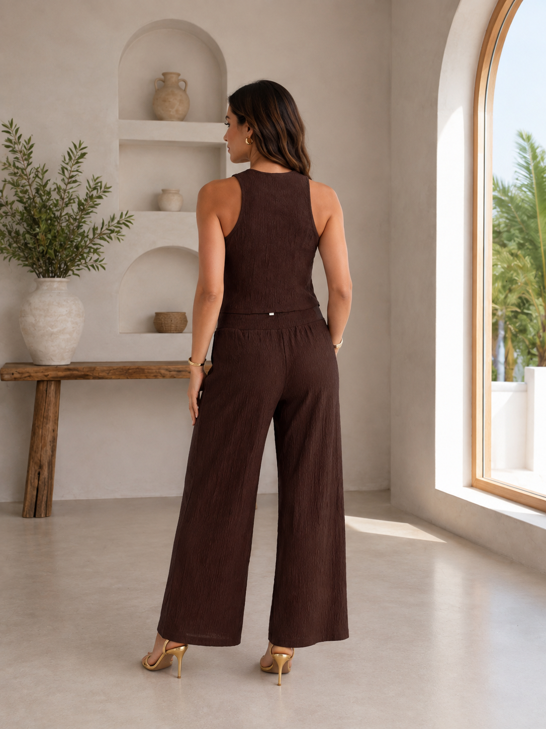 The Marrakech Pants Set Brown