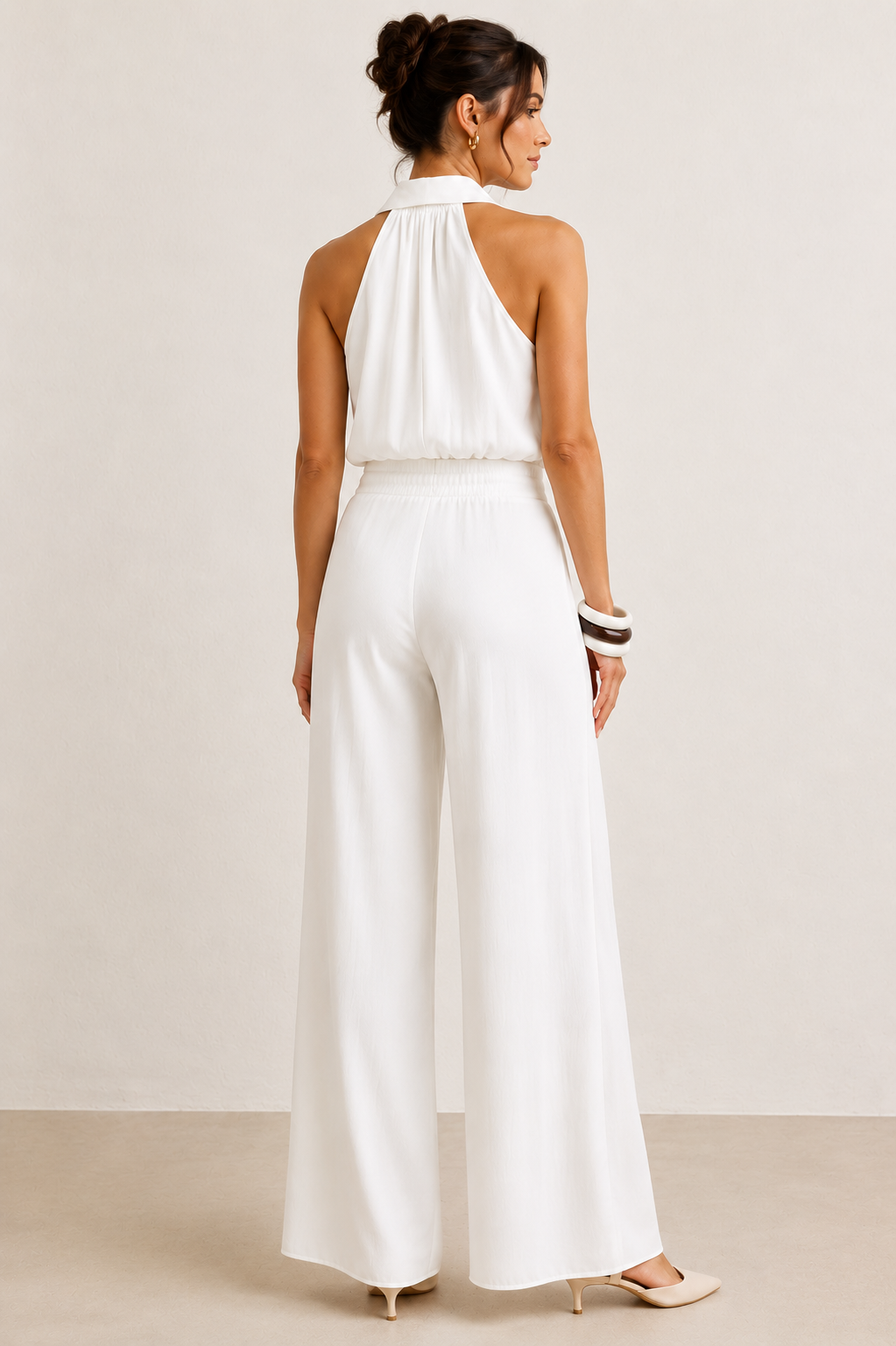 The Dubai Pants Set White