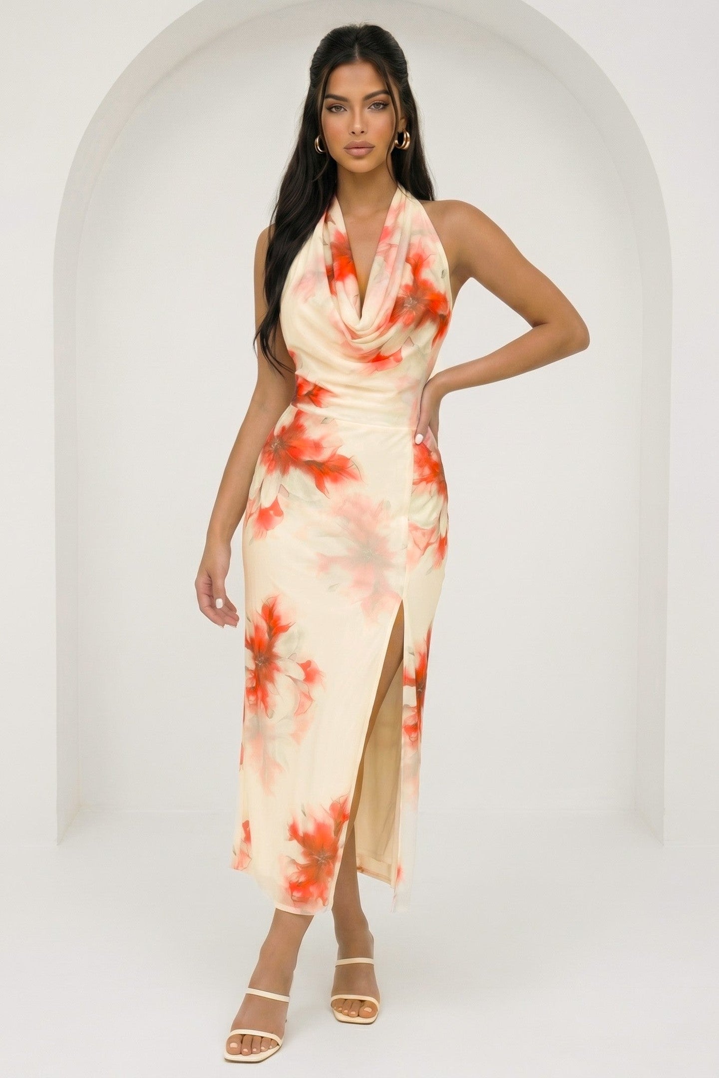 The Kauai Floral Midi Dress