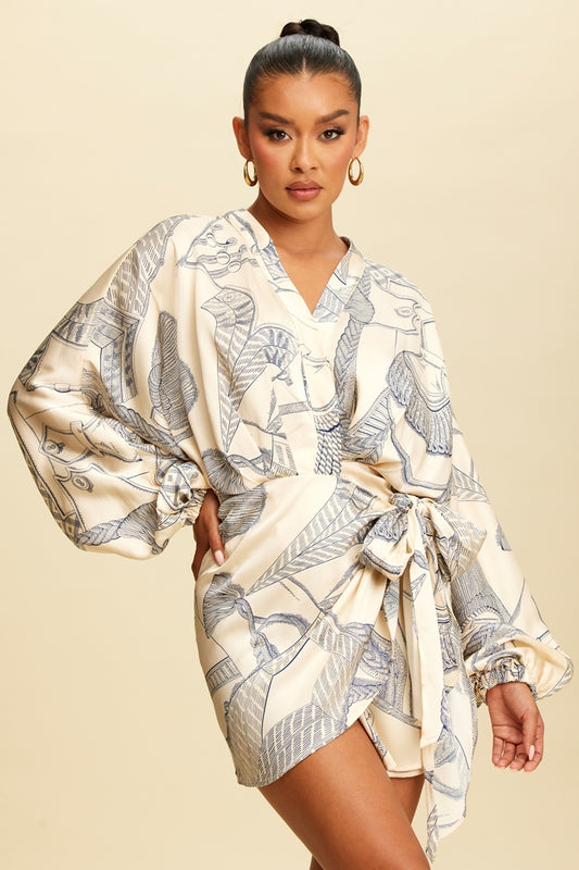 The Cruise Long Sleeve Wrap Dress