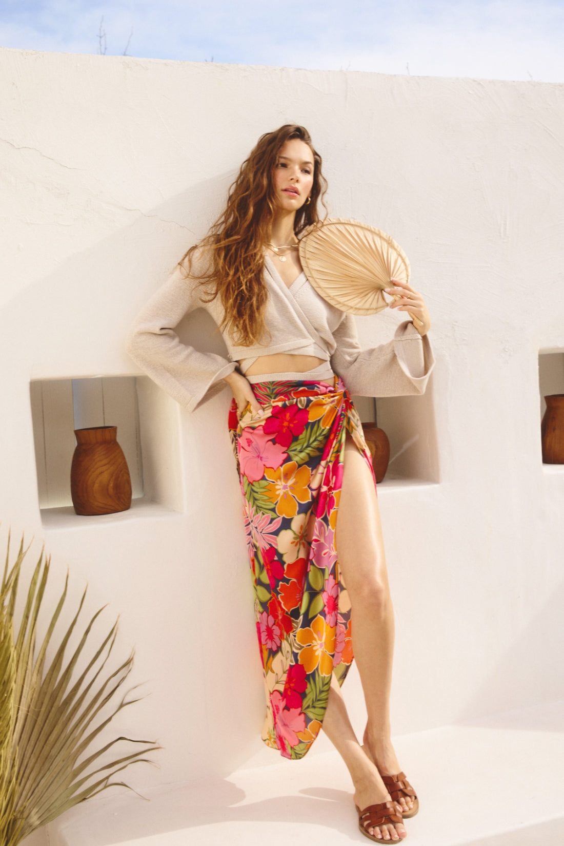 Tropical Sarong Wrap Skirt