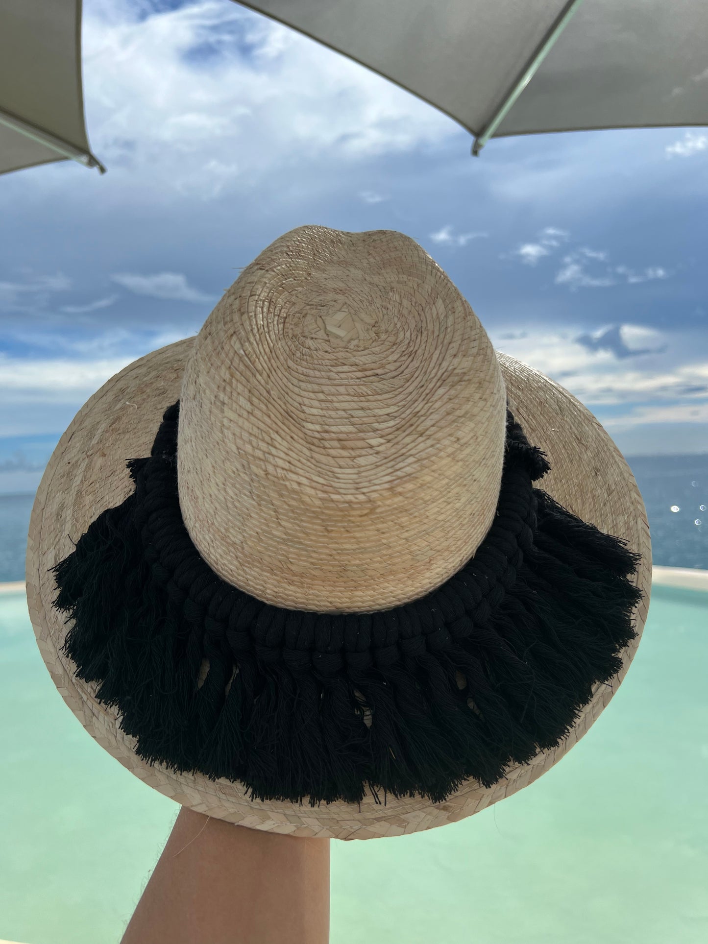 Tropical Fedora Black Roping Detail