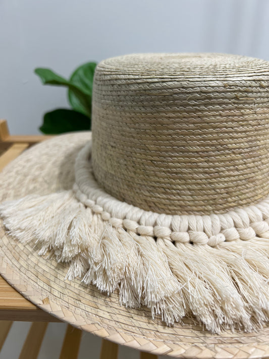 Tropical Fedora With Rope Detail