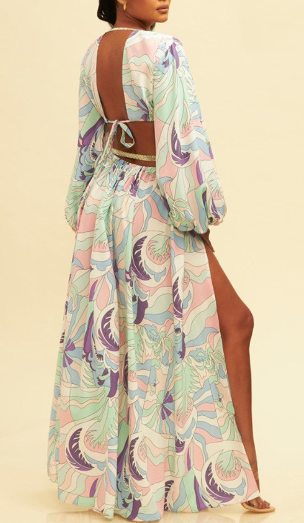 Cecilia Maxi Dress Pastel Print