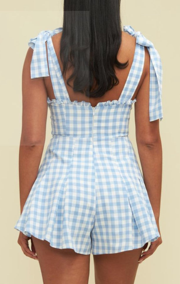 Flirty Romper In Blue